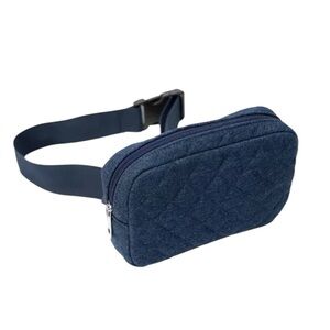 NWT Jenni Women’s Quilted Dark Denim Belt Bag Gift Stocking Stuffer L/ XL‎